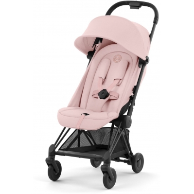 Прогулянкова коляска Cybex Coya Matt Black Peach Pink