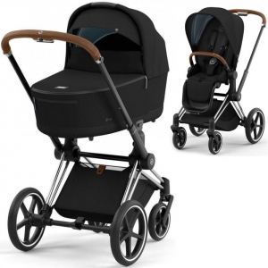 Коляска 2в1 Cybex Priam 4.0 Sepia Black на шасі Chrome Brown Коляска 2в1 Cybex Priam 4.0 Sepia Black на шасі Chrome Brown