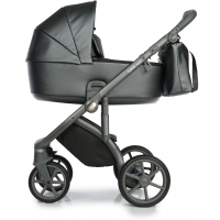 Коляска 2в1 Roan Bass Next Pearl Dark Grey (Екошкіра)