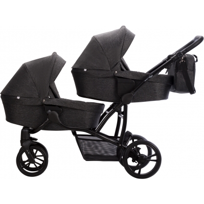 Коляска 2в1 для двійні Bebetto B 42 22 Графіт Коляска 2в1 для двійні Bebetto B 42 22 Графіт