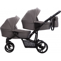 Коляска 2в1 для двійні Bebetto B 42 24 Сірий