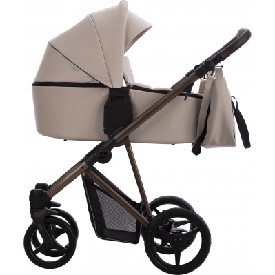 Коляска 2в1 Bebetto Flavio Choco Pro 02 Капучино (екошкіра) Коляска 2в1 Bebetto Flavio Choco Pro 02 Капучино (екошкіра)