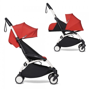 Коляска 2в1 BABYZEN YOYO² з люлькою Bassinet Red / Красный (белая рама) 