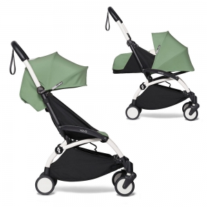 Коляска 2в1 BABYZEN YOYO² з люлькою Bassinet Peppermint / Мятный (белая рама) 