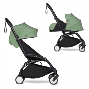 Коляска 2в1 BABYZEN YOYO² з люлькою Bassinet Peppermint / Мятный (черная рама) 