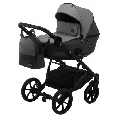 Коляска 2в1 Bair Kiwi BK-21/15 Сірий - Графіт (екошкіра)