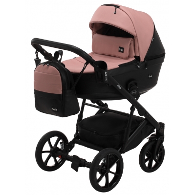 Коляска 2в1 Bair Kiwi BK-44/15 Рожевий - Чорний (екошкіра)