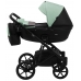 Коляска 2в1 Bair Kiwi BK-8/15 М'ятний - Чорний (екошкіра)