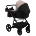 Коляска 2в1 Bair Kiwi BK-18/15 Капучино - Чорний (екошкіра) Коляска 2в1 Bair Kiwi BK-18/15 Капучино - Чорний (екошкіра)