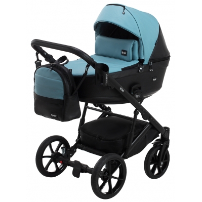 Коляска 2в1 Bair Kiwi BK-7/15 Блакитний - Чорний (екошкіра) Коляска 2в1 Bair Kiwi BK-7/15 Блакитний - Чорний (екошкіра)