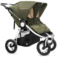 Прогулочная коляска для двойни Bumbleride Indie Twin Camp Green