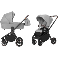 Коляска універсальна Carrello Epica CRL-8510/1 2в1 Silver Grey +дощовик 2023