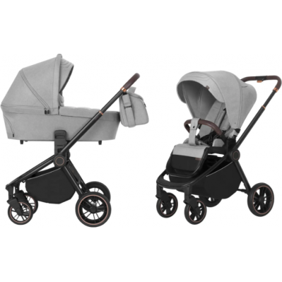 Коляска універсальна Carrello Epica CRL-8510/1 2в1 Silver Grey +дощовик 2023 Коляска універсальна Carrello Epica CRL-8510/1 2в1 Silver Grey +дощовик 2023