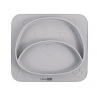 Силіконова тарілка FreeON Bear  сірий