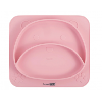 Силіконова тарілка FreeON Bear  рожева