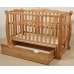 Дитяча кроватка ТМ Гойдалка NATALI маятник з шухлядою Бук