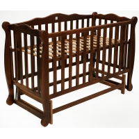 Дитяча кроватка ТМ Гойдалка NATALI з маятником Горіх