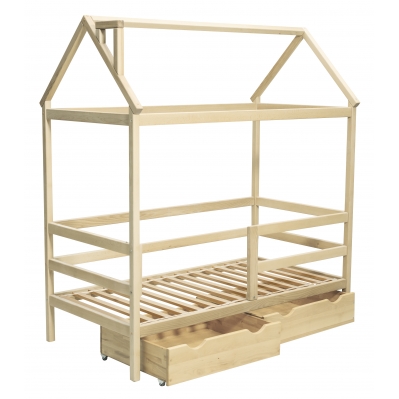 Дитяча кроватка ТМ Гойдалка TERRY з шухлядою (бук) Слонова кістка