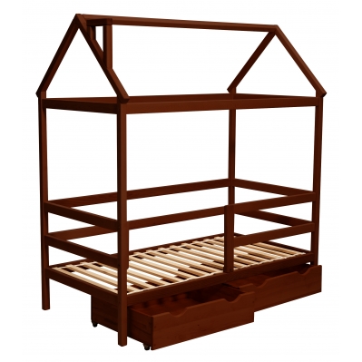 Дитяча кроватка ТМ Гойдалка TERRY з шухлядою (бук) Горіх Дитяча кроватка ТМ Гойдалка TERRY з шухлядою (бук) Горіх